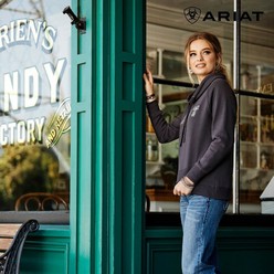 Young woman dressed in Ariat