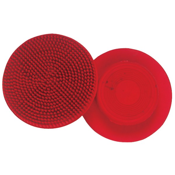 Curry Comb Rubber Face Red