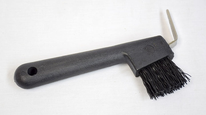 Hoof Pick & Brush Deluxe Black