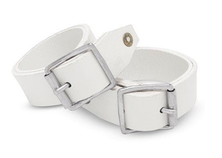 Hobble Straps Chrome Leather Pair