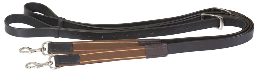 Side Rein Leather & Elastic