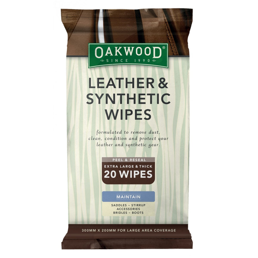 Leather Wipes Oakwood Packet Of 20