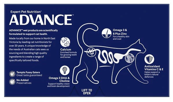 Advance Cat Wet Tray Kitten Chicken & Salmon 7 X 85gm