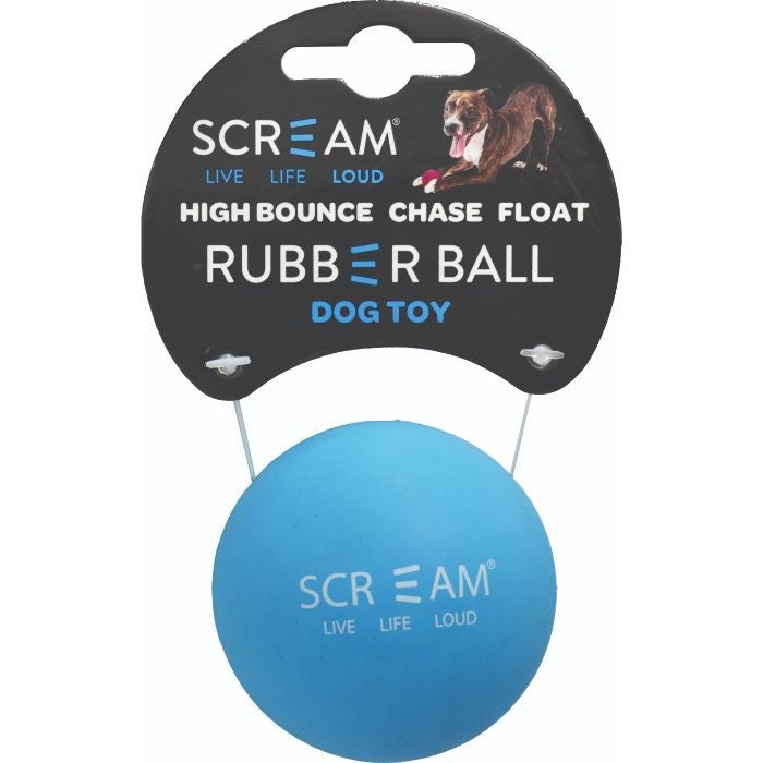 Scream Rubber Dog Ball Ass Colours