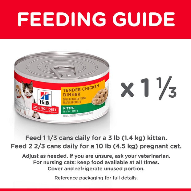 Hills Cat Wet Can Kitten Tender Chicken Dinner 156gm