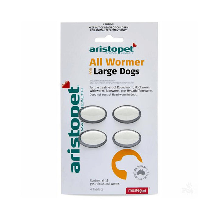 Wormer Aristopet Tablet All Large Dog 4 Pack