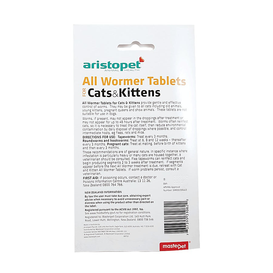 Aristopet All Wormer Cat Or Kitten 4 Pack