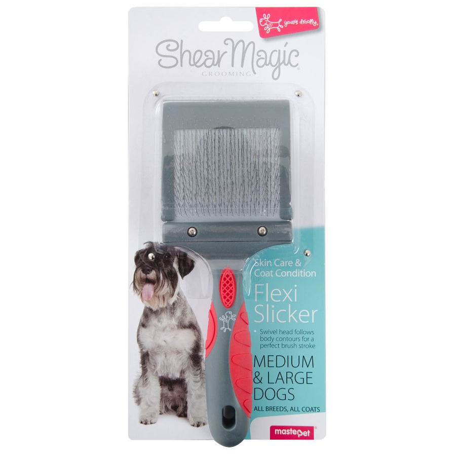 Dog Grooming Slicker Flexi Shear Magic Medium/large
