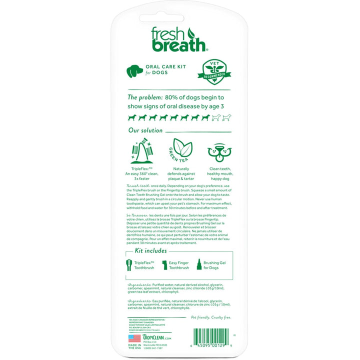 Tropiclean Fresh Breath Oral Care Kit Medium/large