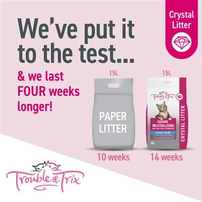 Litter Cat Trouble & Trix Beads Anti Bacterial 15lit