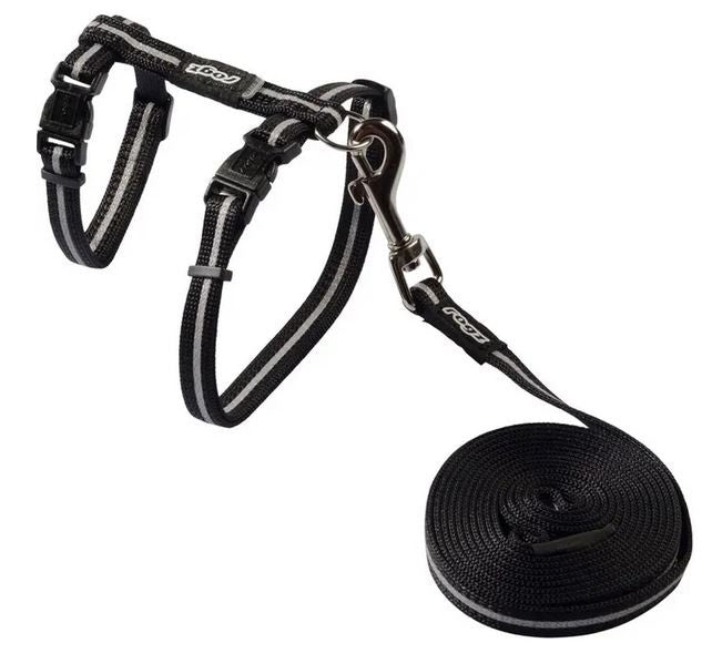 Cat Harness & Lead Rogz Alley Black