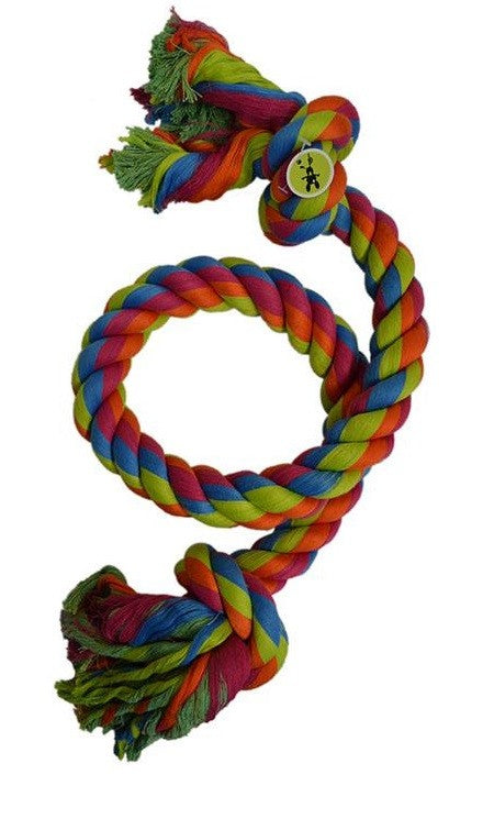 Toy Dog Scream 2 Knot Jumbo Rope