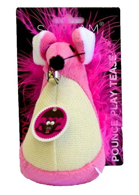 Cat Toy Scream Fatty Mouse Pink