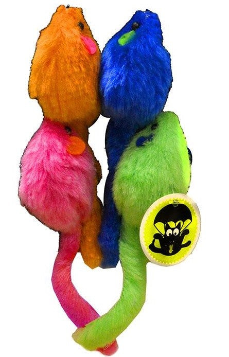 Cat Toy Scream Mice Multi Coloured 4pk