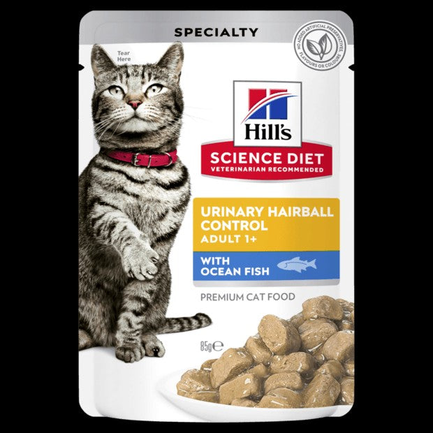Hills Cat Wet Pouch Urinary Hairball Fish 85gm Box Of 12