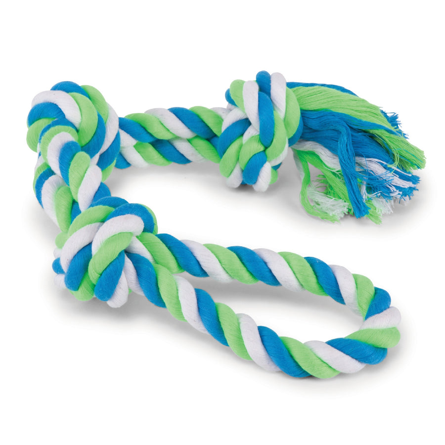 Kazoo Dog Toy Twisted Rope Three Knot Tug Extra Large