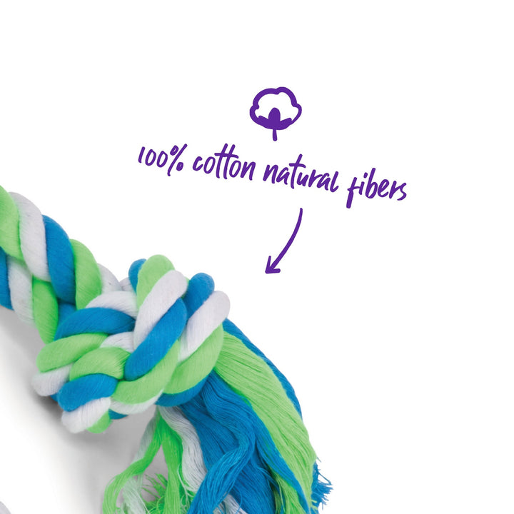 Kazoo Dog Toy Twisted Rope Three Knot Tug Extra Large