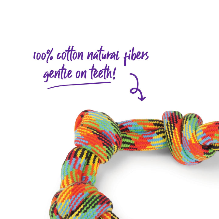 Kazoo Dog Toy Braided Rope Three Knot Tug Extra Large