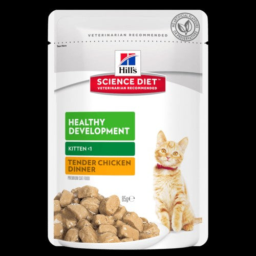 Hills Cat Wet Pouch Kitten Chicken 85gm Box Of 12