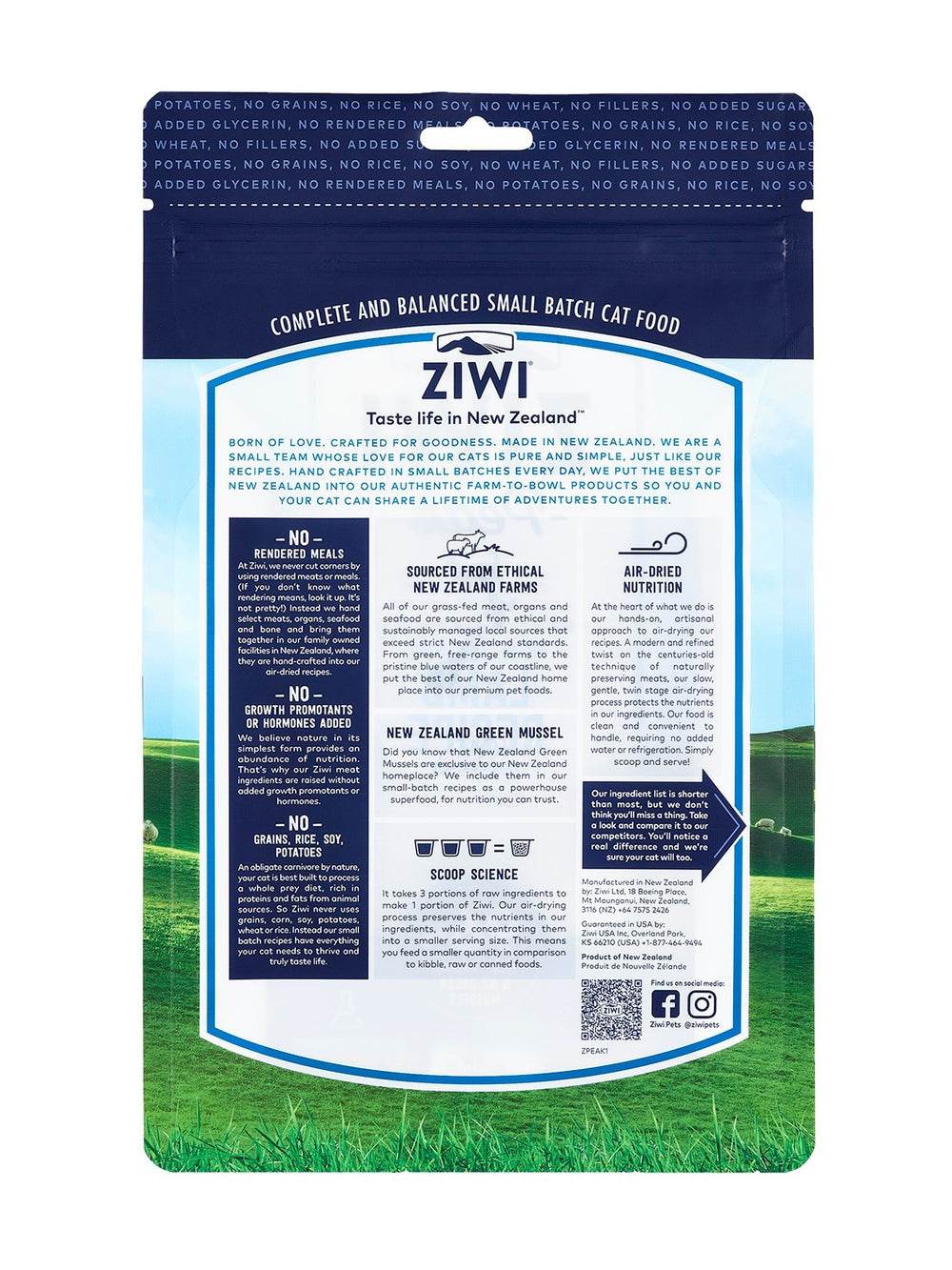 Ziwi Peak Air Dried Cat Food Lamb 400gm