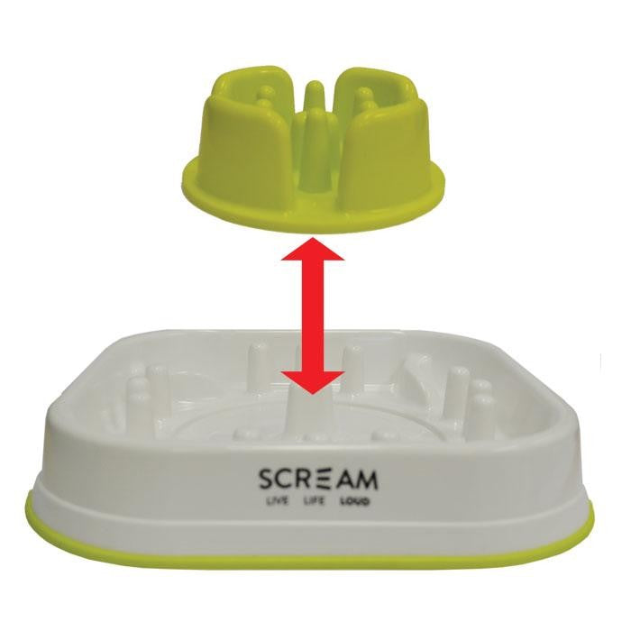 Bowl Scream Slow Feed Interactive 28cmx28cmx7cm Loud Blue