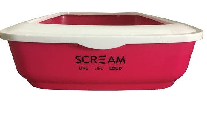 Littertray Scream Rectangle 50cmx35cmx14cm Loud Pink