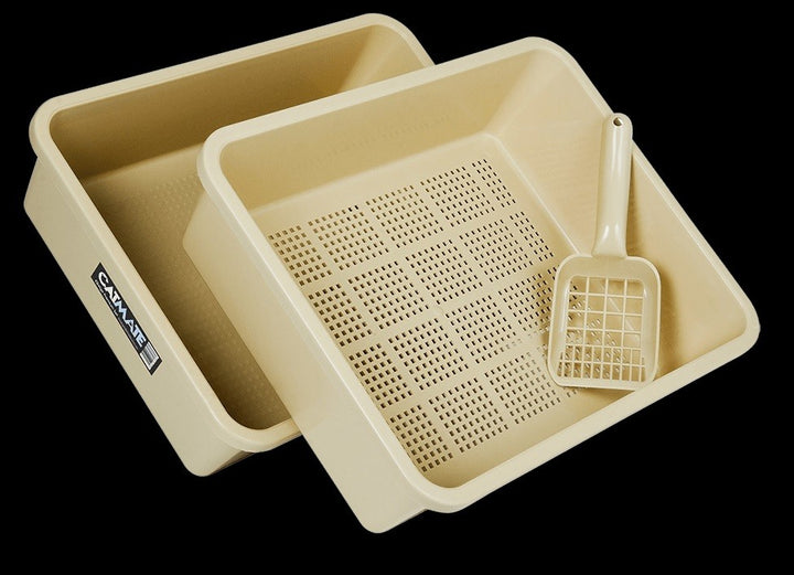 Littertray Catmate Three Piece Sieve Beige