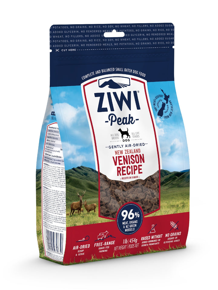 Ziwi Peak Air Dried Dog Food Venison 454gm