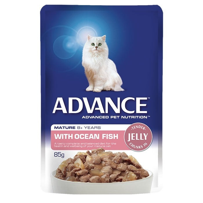 Advance Cat Wet 8+ Fish Jelly Box Of 12