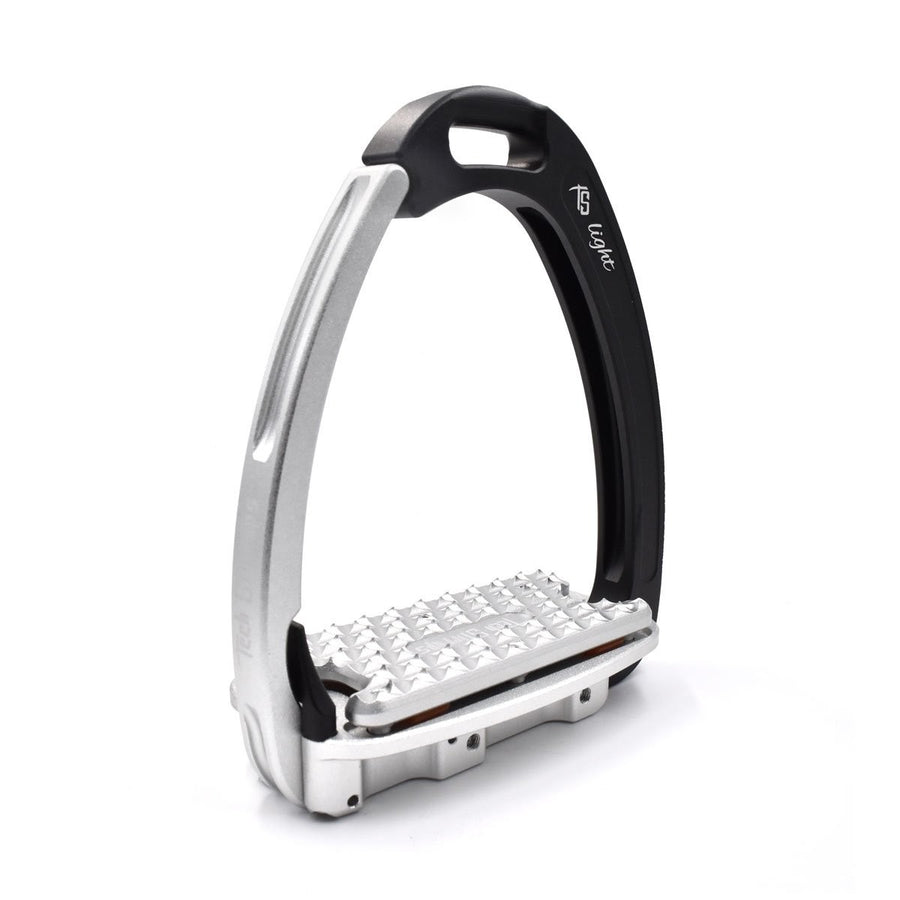 Tech Stirrup Irons Venice Sloped Evo Safety Stirrups Black & Silver