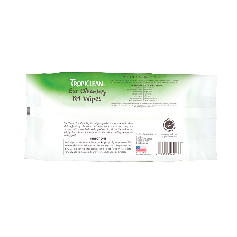 Ear Cleaning Wipes Tropiclean