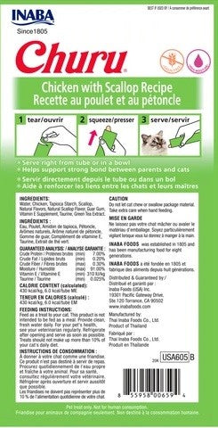 Treat Cat Inaba Churu Tube Chicken & Scallop