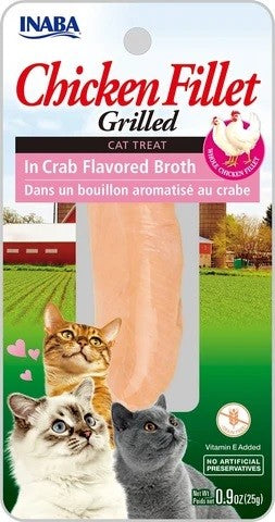 Treat Cat Inaba Grilled Chicken Fillet In Crab Flavoured Broth