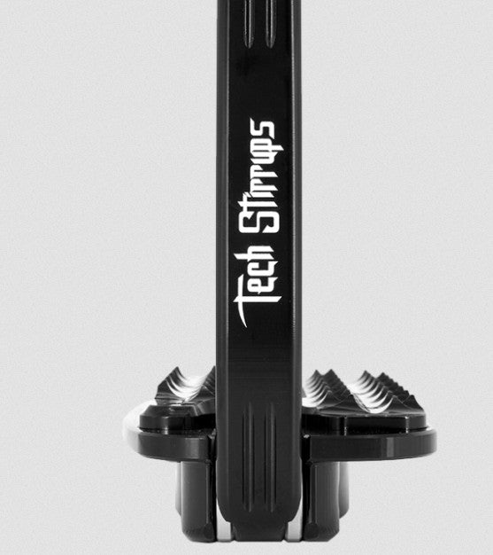 Tech Stirrup Irons Venice Sloped Evo Safety Stirrups Black & Rosegold