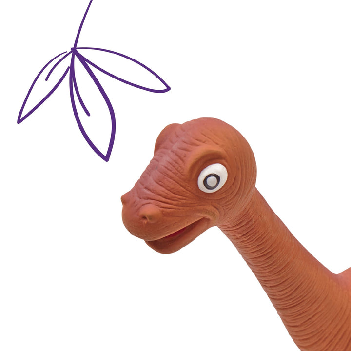 Kazoo Dog Toy Latex Brontosaurus Natural Large