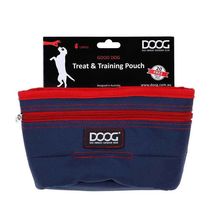 Doog Treat Pouch Navy & Red Large