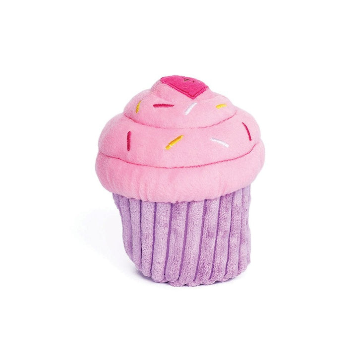 Zippy Paws Toy Cupcake 14cm X 10cm Pink