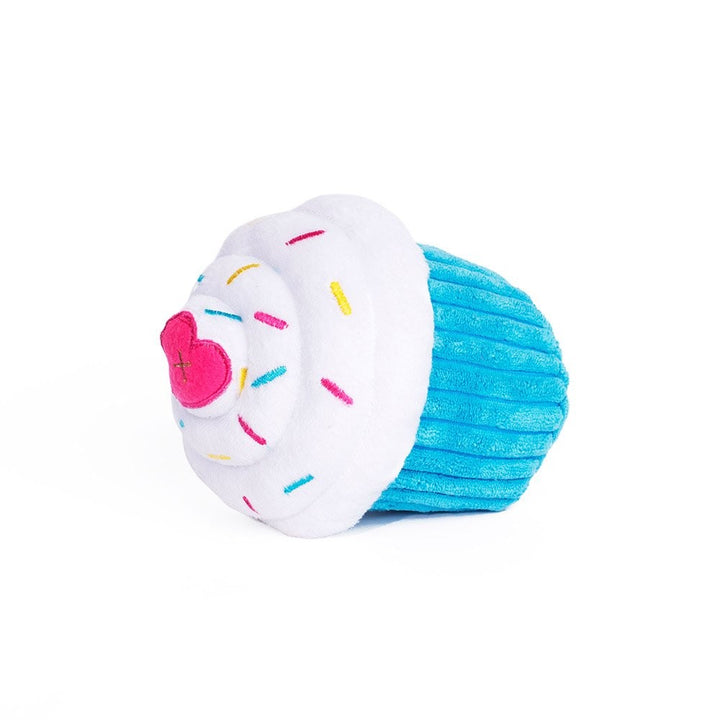 Zippy Paws Toy Cupcake 14cm X 10cm Blue