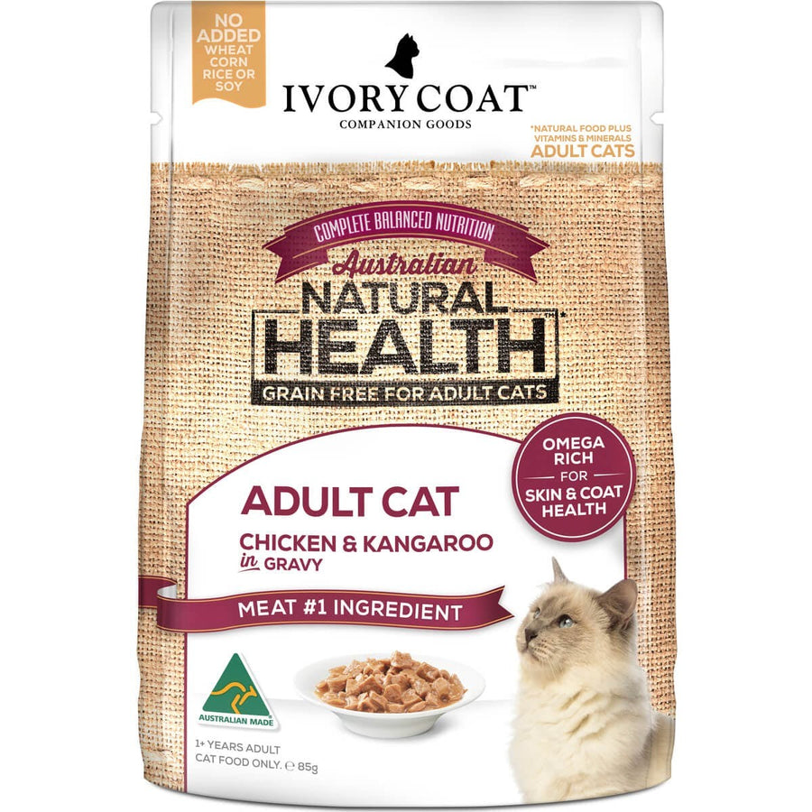 Ivory Coat Cat Wet Grainfree Adult Chicken & Kangaroo In Gravy Box Of 12