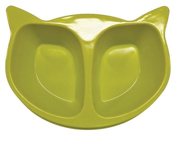 Cat Bowl Face Scream Loud Green