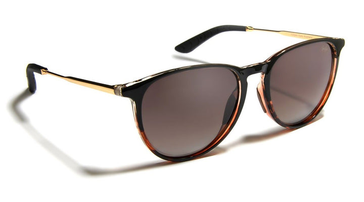 Sunglasses Gidgee Charisma Ombre Tortoise On Black Frame & Brown Polar Gradient Lens
