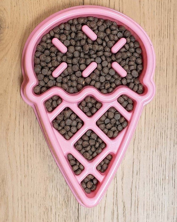 Bowl Zippy Paws Happy Slow Feeder Ice Cream 33cm X 22.5cm X 5.5cm