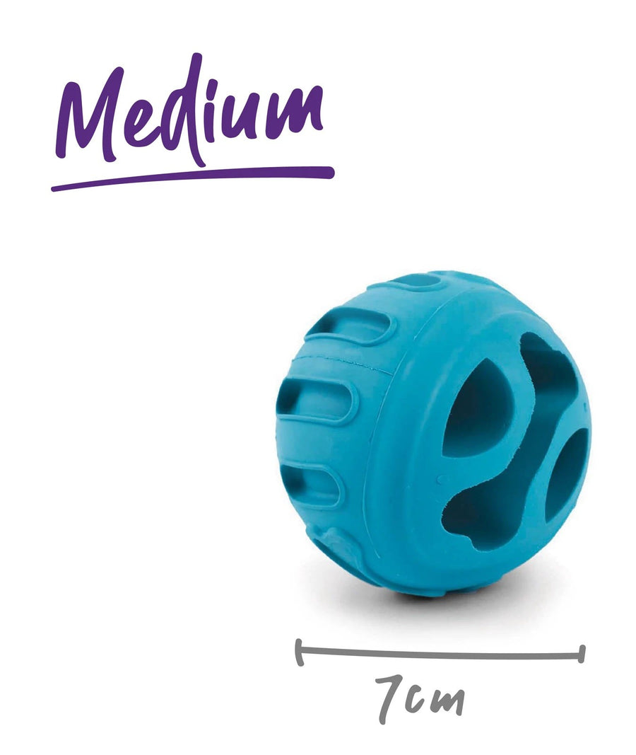 Kazoo Dog Toy Chew & Treat Enrichment Ball Medium
