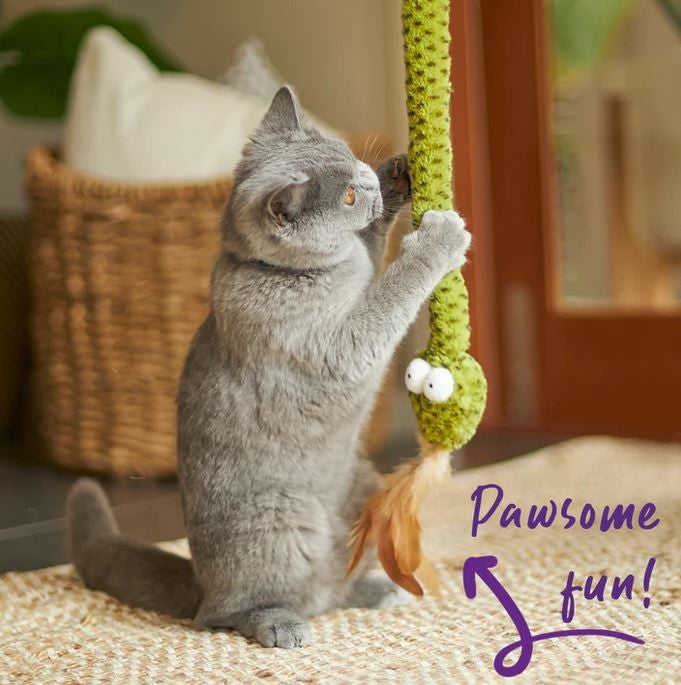 Cat Toy Kazoo Spotty Snake Wand