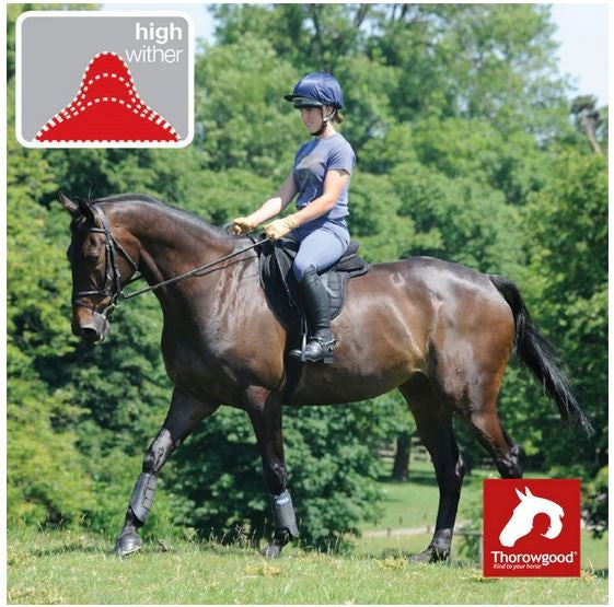 Thorowgood T4 All Purpose Compact Saddle High Wither Black 17.0"