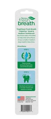 Tropiclean Fresh Breath Tripleflex Toothbrush Small & Medium