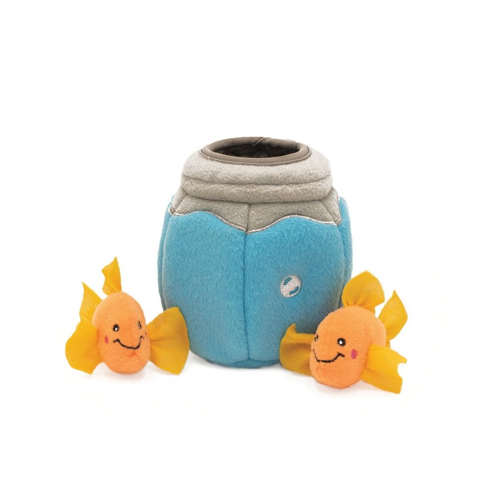 Cat Toy Zippy Claws Burrow Fish In Bowl 22cm X 12cm X 11cm