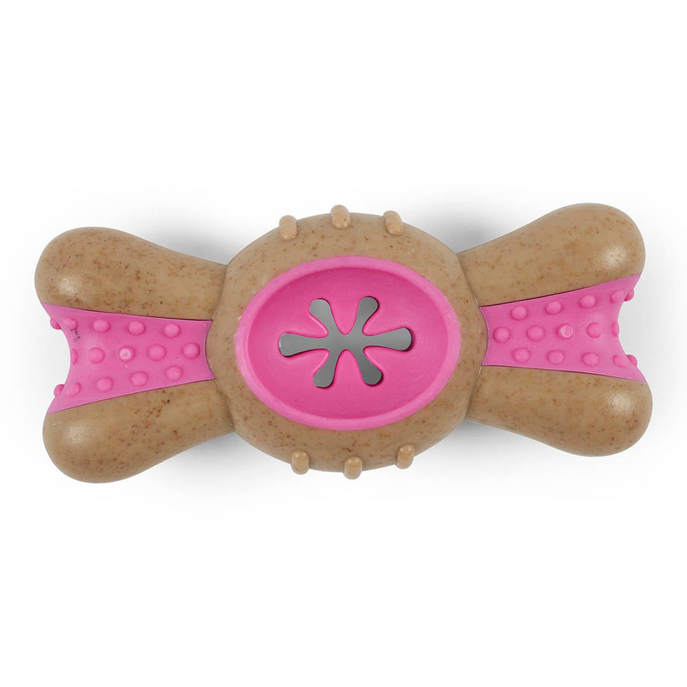 Kazoo Dog Toy Tough N Tasty Chew Bow Bacon