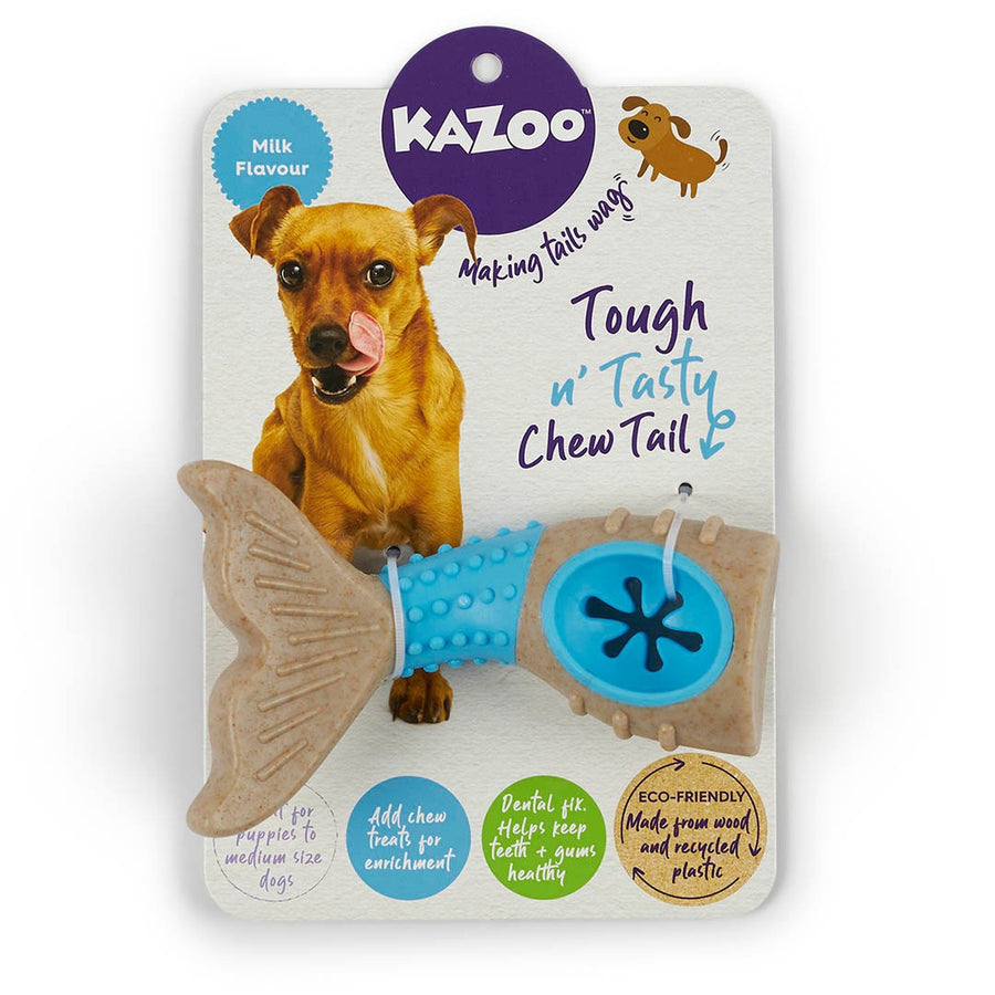 Kazoo Dog Toy Tough N Tasty Chew Tail Milk