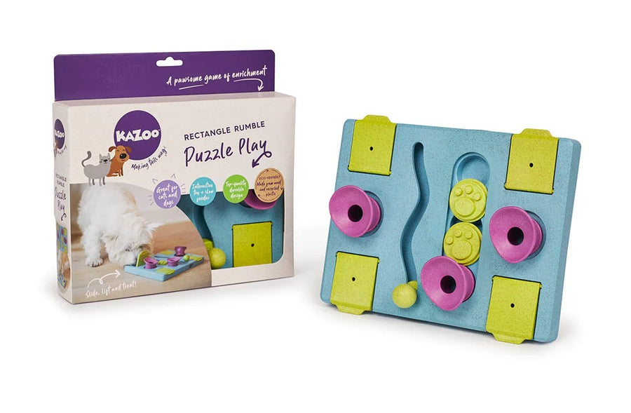 Kazoo Dog Toy Interactive Puzzle Play Rectangle Rumble